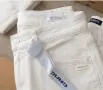 Дамски бели дънки с 7/8 дължина, снимка 3