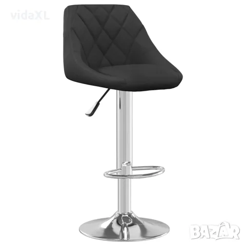 vidaXL Бар табуретки, 2 бр, черни, кадифе, снимка 3 - Столове - 56147143