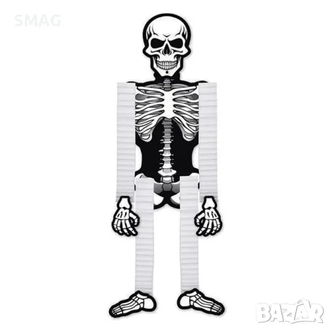 Декоративен хартиен скелет за halloween с подвижни ръце и_1255234