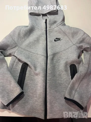 Сива горница Nike с цип - за момче - размер М - 136-146см