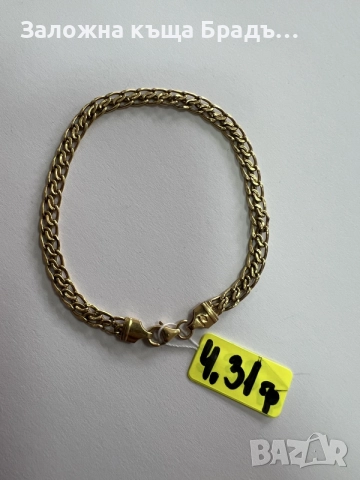 Златна дамска гривна 18к 3,35гр