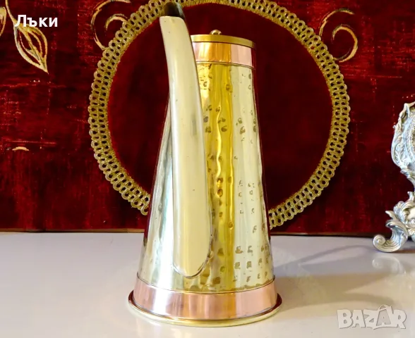 Месингов чайник,кана Mecap Belgium. , снимка 6 - Антикварни и старинни предмети - 56627072