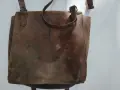Стара кожена чанта планшет с кръст, снимка 3