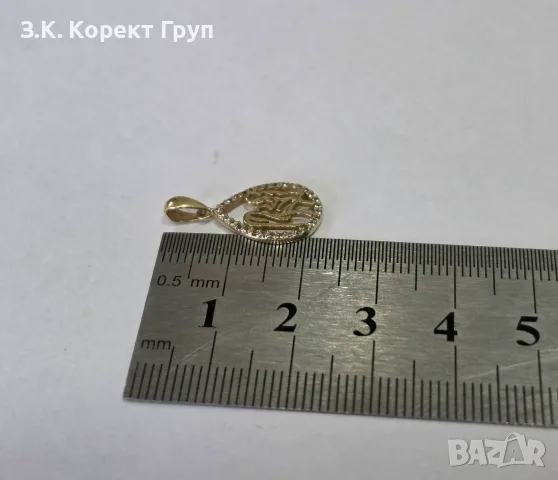 Златна висулка 14К 585 / 1,00 гр., снимка 5 - Колиета, медальони, синджири - 56677763