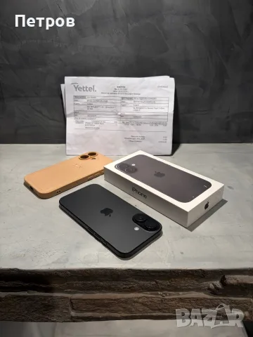 КАТО ЧИСТО НОВ Iphone 16 Black, 100% батерия
