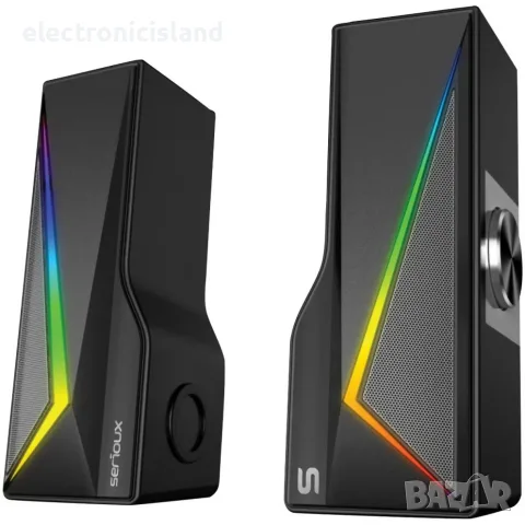 Стерео тонколони с Bluetooth Gaming 2.0 Serioux Blys X167, 2х3W, RGB светлина