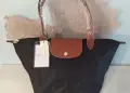 НОВА Longchamp – класическа, черна, L, дълги дръжки, снимка 2