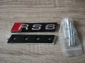 Предна решетка сребриста емблема Audi Ауди RS6, снимка 1