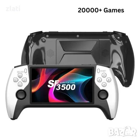 Ретро Портативна Конзола SF3500 – 5.0” IPS, HDMI, 20 000+ игри, 3000mAh, USB-C адаптер, 64GB microSD