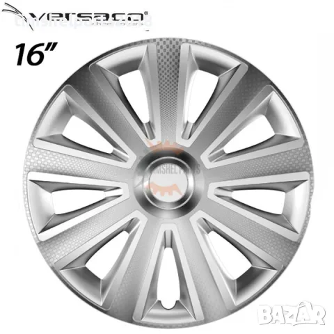 Комплект Тасове за джанти 16'' Versaco Carbon Aviator - Silver - 4 броя