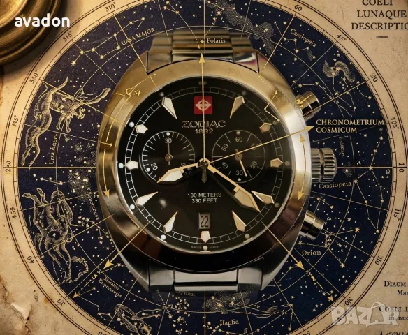 ZODIAC chronograph Swiss made sapphire wr 100m, снимка 12 - Мъжки - 56609441