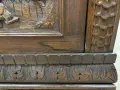 Дъбова ракла / пейка с дърворезба, снимка 6