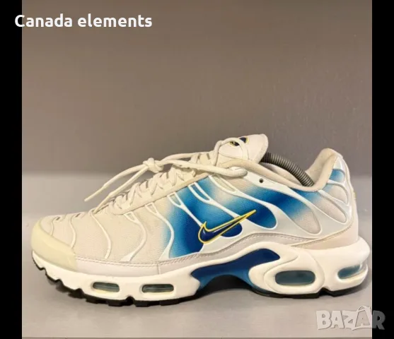 Nike Air Max Plus TN "Spray Paint Swoosh" в бяло и синьо.42