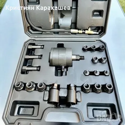 Пневматичен комплект обратен чук за вадене на дюзи 21 части HAWEK