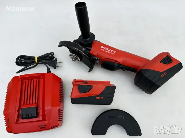 Hilti AG 125-A22 - Безчетков акумулаторен ъглошлайф 2x22V 5.2Ah перфектен!
