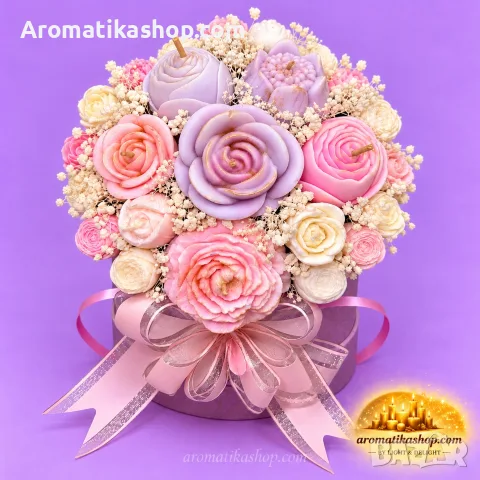 „Rosé Amour“ – Луксозен ароматен букет, снимка 10 - Декорация за дома - 56682011