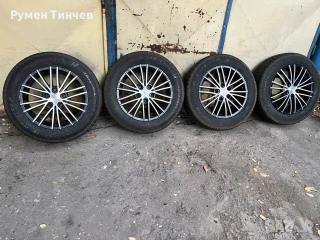 4бр алуминиеви джанти с зимни гуми 5x114,3 15ц