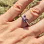 Сребърен пръстен с Аметист , снимка 2