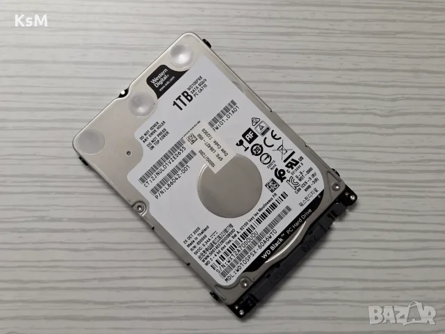 Хард диск 1TB WD Black 2.5" / Western Digital / 7200 RPM / SATA3 / За лаптоп и PC