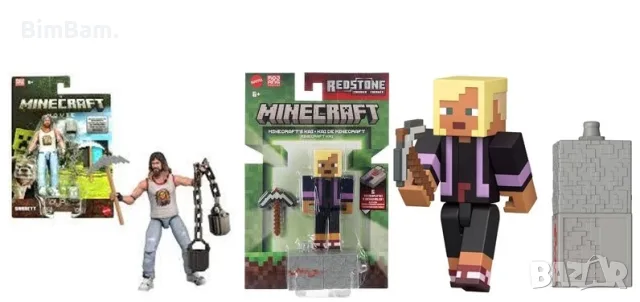 Оригинална подвижна фигура Garrett Minecraft Movie /Подвижна фигурка Minecraft's  Mattel