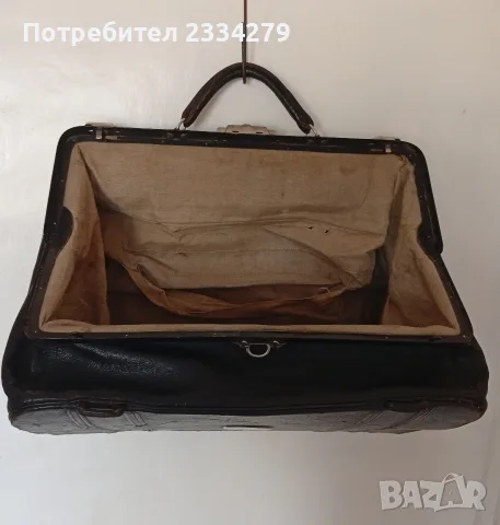 Стара медицинска кожена чанта, снимка 3 - Антикварни и старинни предмети - 56661527