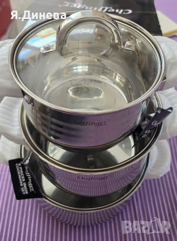 Комплект тенджери Sheffinger , снимка 3 - Съдове за готвене - 56717356