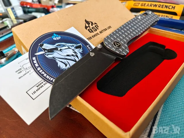 QSP Penguin 154CM titanium frag, снимка 2 - Ножове - 56743439