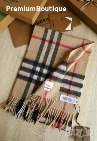 Burberry шал 100% кашмир,порядъчен сет (унисекс)