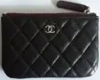 Черно портмоне естествена кожа Chanel, снимка 2