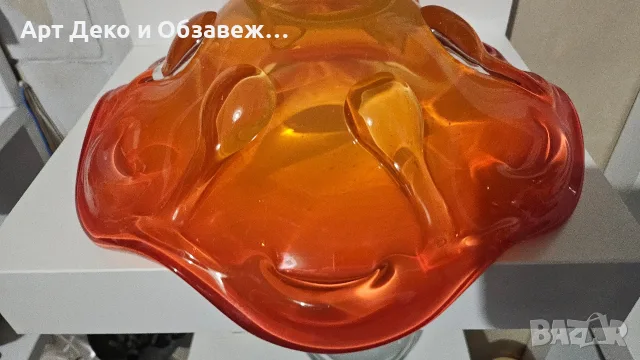 Масивна стъклена фруктиера, снимка 4 - Декорация за дома - 56593257