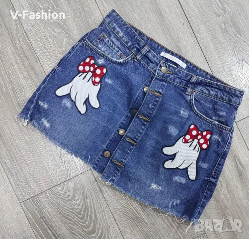 Пола на ZARA дънкова , снимка 5 - Поли - 56556450