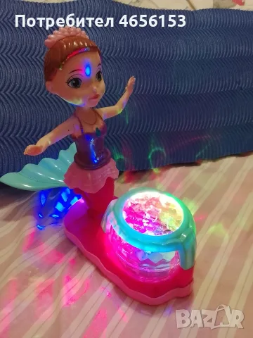 КУКЛА РУСАЛКА с LED проектор и музика Lala, снимка 2 - Музикални играчки - 56574817