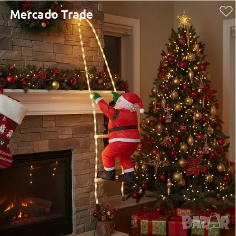 Коледна декоративна стълба Mercado Trade, Светеща Дядо Коледа