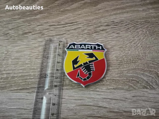 метална емблема Abarth със светкавица, снимка 3 - Аксесоари и консумативи - 56581390