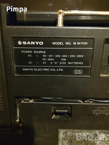 Sanyo m w170k радиокасетофон , снимка 4 - Радиокасетофони, транзистори - 56685082