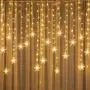 
Коледна LED светеща завеса със снежинки , снимка 1