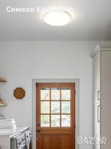 Кръгла LED плафониера, 22 см, Бяла, снимка 2 - Лампи за таван - 56708683