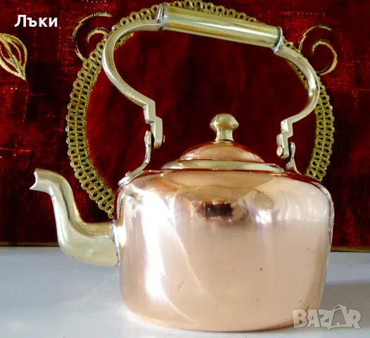 Меден чайник,свръх масивна чиста червена мед.