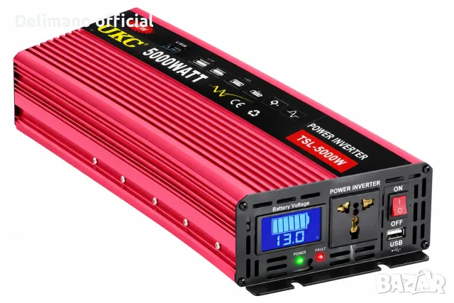 Нов UKC Solar TSL- 5000W или 4000W DC 12V/24V ➔ AC 220V Соларен Инвертор за ток Преобразувател, снимка 11 - UPS захранвания - 56708798