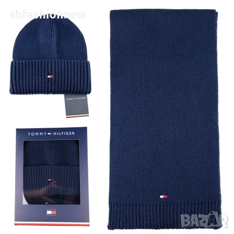 Moncler 🎊 Polo 🎊 Tommy Hilfiger шапка и шал комплект в кутия