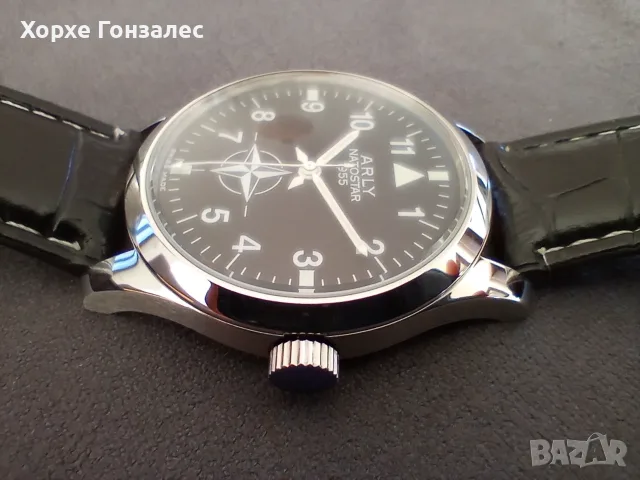Swiss ARLY Natostar 1955' 38mm, снимка 4 - Мъжки - 56721456