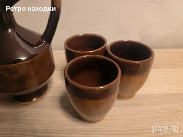 Керамичен сервиз за вино с 6 чаши, снимка 3 - Сервизи - 56558681