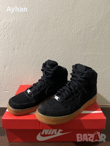 Оригинални Nike Air Force 1 High ’07 LV8 – черни с гумена подметка
