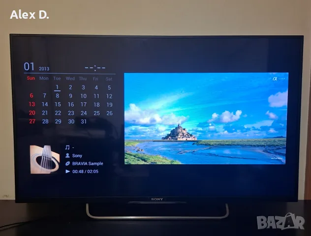 Телевизор Sony Bravia KDL-42W828B, 42" Full HD, Smart TV, 3D, X-Reality PRO, Motionflow XR 400Hz
