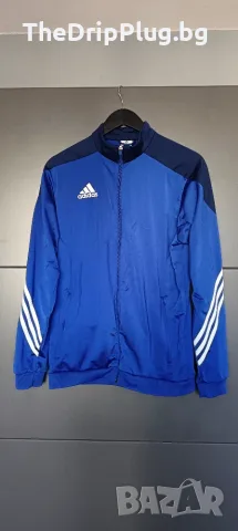 Adidas мъжко спортно горнище с цип размер М в син цвят 