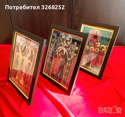 Икони от Рилския Манастир , снимка 3 - Икони - 56587825