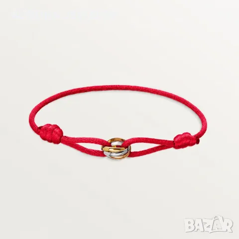 CARTIER Trinity Red Strap Унисекс Гривна Червен Конец, снимка 3 - Гривни - 56675132