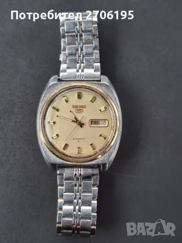 Винтидж Seiko 5 Automatic – Работещ, снимка 2 - Мъжки - 56644235