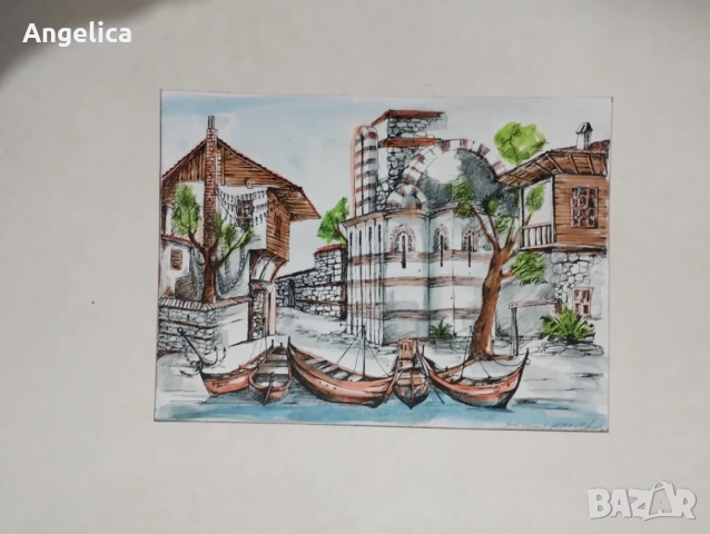      Графика .. Морски. пейзажи .. !