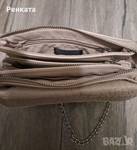 Дамска мини чантичка в бежово, снимка 6 - Чанти - 56749694